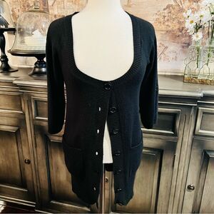 Fifth Culture Black Cardigan Sweater Size small